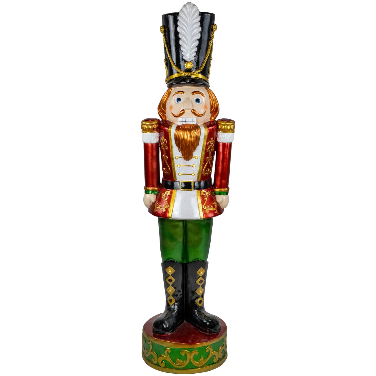 Northlight 5.25 ft Fiberglass Christmas Nutcracker Soldier with Decorative Base